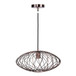Linx - Oval Contemporary Metal Pendant Lamp - Antique Copper Bronze From Grandview Gallery