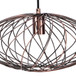 Linx - Oval Contemporary Metal Pendant Lamp - Antique Copper Bronze From Grandview Gallery