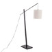 Arturo - Contemporary Floor Lamp - Black Wood
