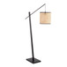 Arturo - Contemporary Floor Lamp - Black Wood