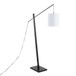 Arturo - Contemporary Floor Lamp - Black Wood