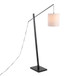 Arturo - Contemporary Floor Lamp - Black Wood