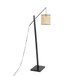 Arturo - Contemporary Floor Lamp - Black Wood