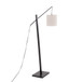 Arturo - Contemporary Floor Lamp - Black Wood