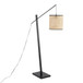 Arturo - Contemporary Floor Lamp - Black Wood
