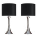 Lenuxe - 24" Metal Table Lamp (Set of 2) - Polished Nickel
