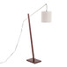 Arturo - Contemporary Floor Lamp - Walnut Wood