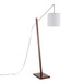 Arturo - Contemporary Floor Lamp - Walnut Wood