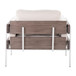 Kari - Farmhouse Accent Chair - White Metal, Gray Wood