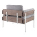 Kari - Farmhouse Accent Chair - White Metal, Gray Wood