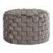 Braided - Round Velvet Ottoman