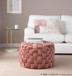Braided - Round Velvet Ottoman