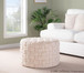 Braided - Round Velvet Ottoman