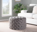 Braided - Round Velvet Ottoman