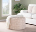 Braided - Round Velvet Ottoman