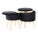 Tray - Contemporary Storage Ottoman With Matching Stool