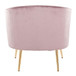 Tania - Contemporary/Glam Accent Chair - Gold Metal, Velvet