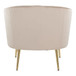 Tania - Contemporary/Glam Accent Chair - Gold Metal, Velvet