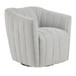 Finley - Upholstered Contemporary Swivel Accent Chair - Black Metal