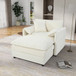 Oversized Chair With Movable Ottoman, Soft Upholstered Lounge Chair
