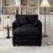 Oversized Chair With Movable Ottoman, Soft Upholstered Lounge Chair