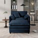 Oversized Chair With Movable Ottoman, Soft Upholstered Lounge Chair