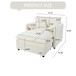 Oversized Chair With Movable Ottoman, Soft Upholstered Lounge Chair