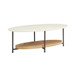 Oval Coffee Table - White / Natural
