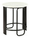 Obel - Side Table - Black / White