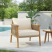 Modern Outdoor Woven Lounge Chair With Solid Frame And Cushions