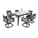 Modern Outdoor Patio Dining Set With Table And Chairs With Sunbrella Cushions