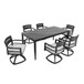 Modern Outdoor Patio Dining Set With Table And Chairs With Sunbrella Cushions