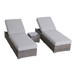 3 Piece Chaise Lounge Set With Adjustable Reclining - Gray Mix