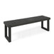 Realm - Outdoor Bench With Slat Panel Top And Base - Dark Gray