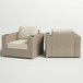 Outdoor Lounge Chairs With Cushions, Weather Resistant - Gray Mix