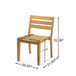 Outdoor Dining Side Chair (Set of 2) - Teak Finish