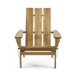 Outdoor Foldable Adirondack Chair With Slat Back - Natural