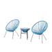 Outdoor Conversation Set With Ergonomic Lounge Chairs And Tempered Glass Table
