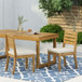 Outdoor Armless Dining Chair With Cushions