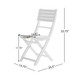 Outdoor Foldable Wood Dining Chair With Slat Design (Set of 2)