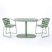 3 Piece Elegant Outdoor Bistro Set With 2 Chairs And Oval Table