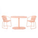 3 Piece Elegant Outdoor Bistro Set With 2 Chairs And Oval Table
