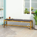 Cambria - Rustic 3 Seater Bench - Teak
