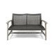 Hampton - Outdoor Wood And Wicker Loveseat - Gray