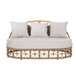 Outdoor Wicker Daybed With Pillows - Light Brown / Beige