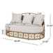 Outdoor Wicker Daybed With Pillows - Light Brown / Beige