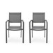 Waterfal - Outdoor Aluminum Dining Chair With Seat (Set of 2)