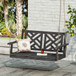 Alejandro - Acacia Wood Porch Swing With Slat Panel Seating