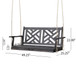Alejandro - Acacia Wood Porch Swing With Slat Panel Seating
