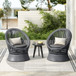 Modern Swivel Wicker Lounge Chair With Round Design